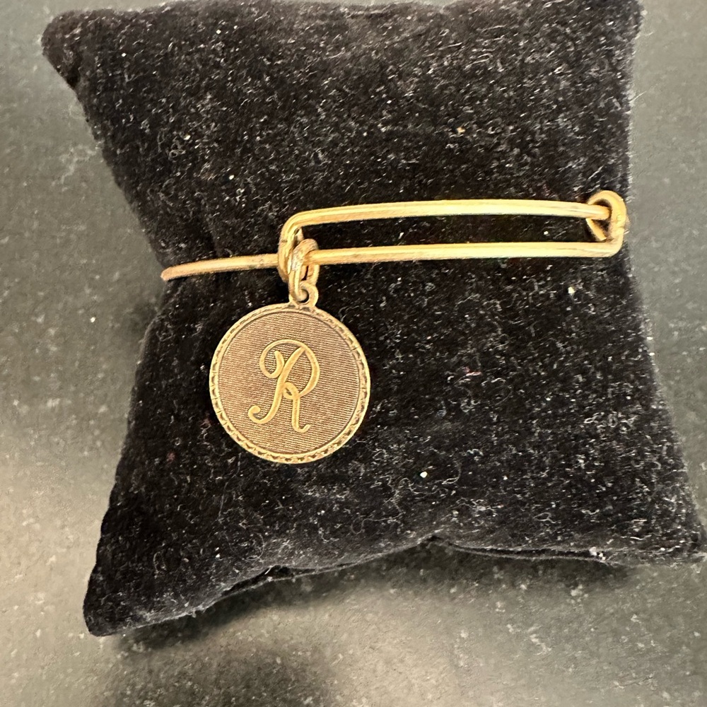 Alex & Ani Gold Initial Charm Bracelet